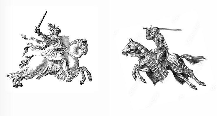 header image depicting two knights fighting